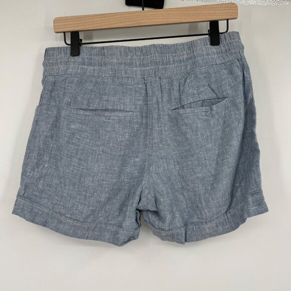 Athleta Cabo Linen 4" Short chambray blue woman's size 4 - Picture 5 of 9